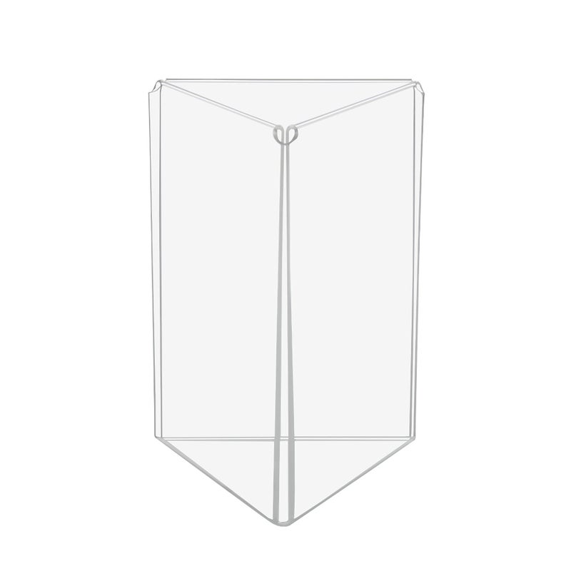 SourceOne Three Panel Sided Acrylic Table Tent Sign Holder Table Top Menu Holder - Image 2